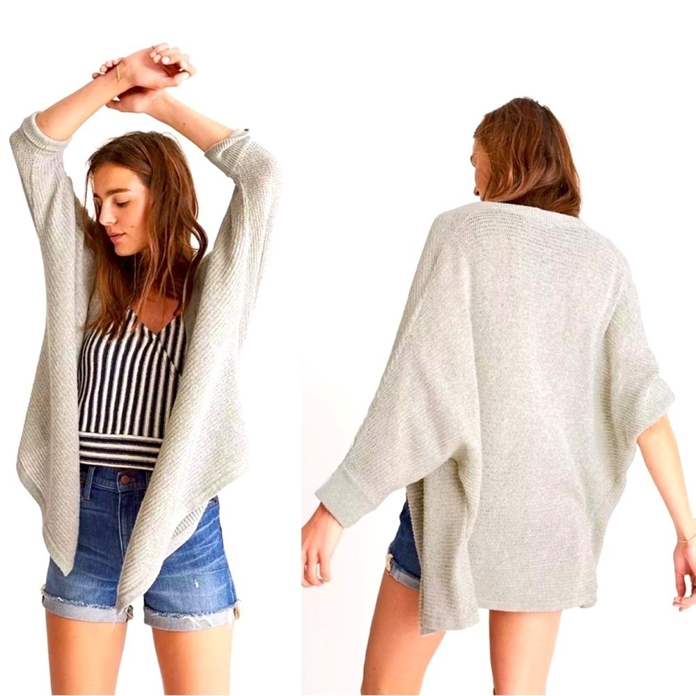 Madewell Seabank Cardigan Open Knit Batwing F3450 Sz S Fall Spring Boho